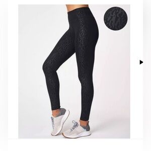 Sweaty Betty Black Textured High-Waist Leggings